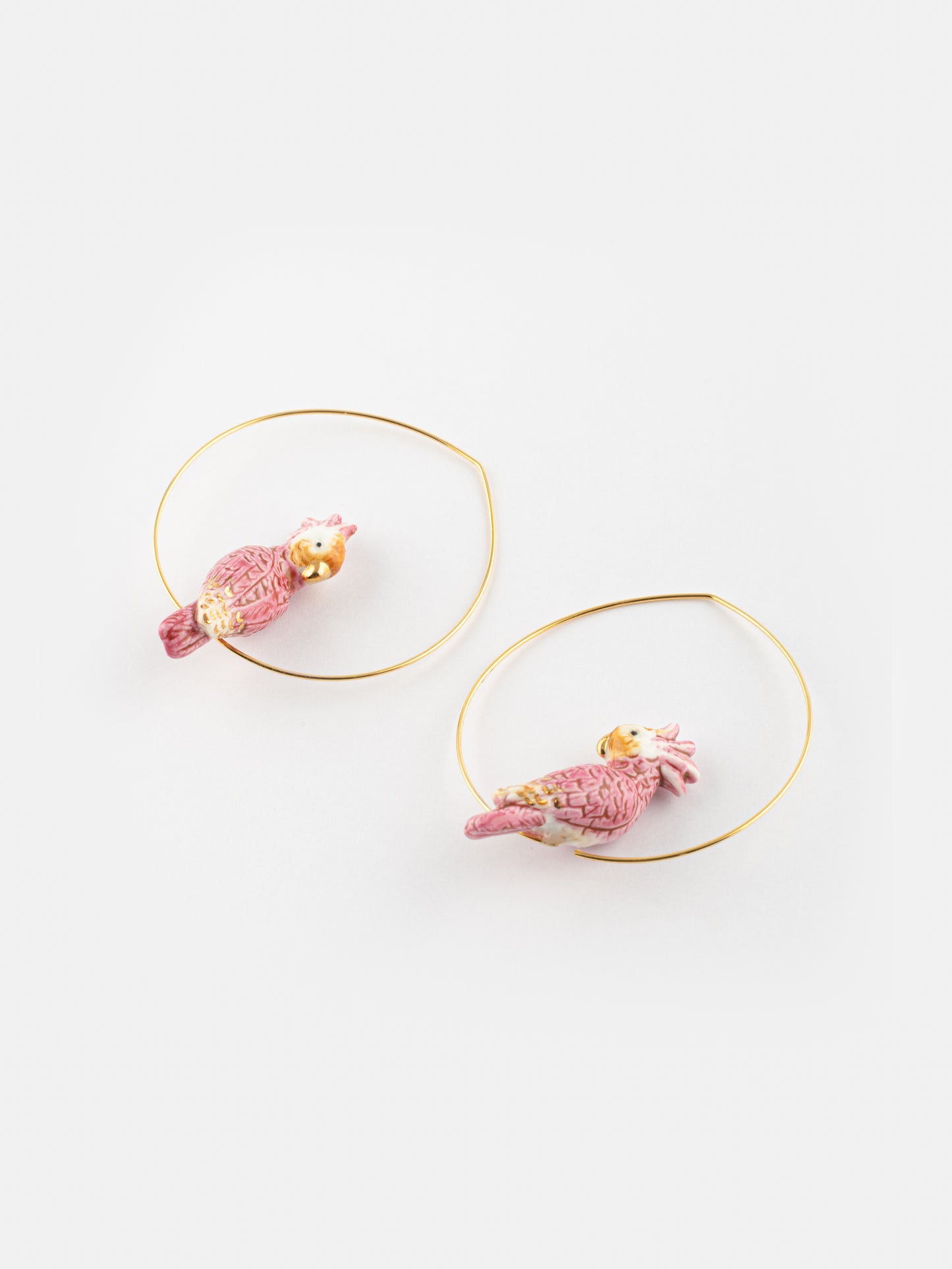 Petites créoles cacatoès rose